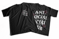 Playera Antisocial Social Club Flower Outline Logo