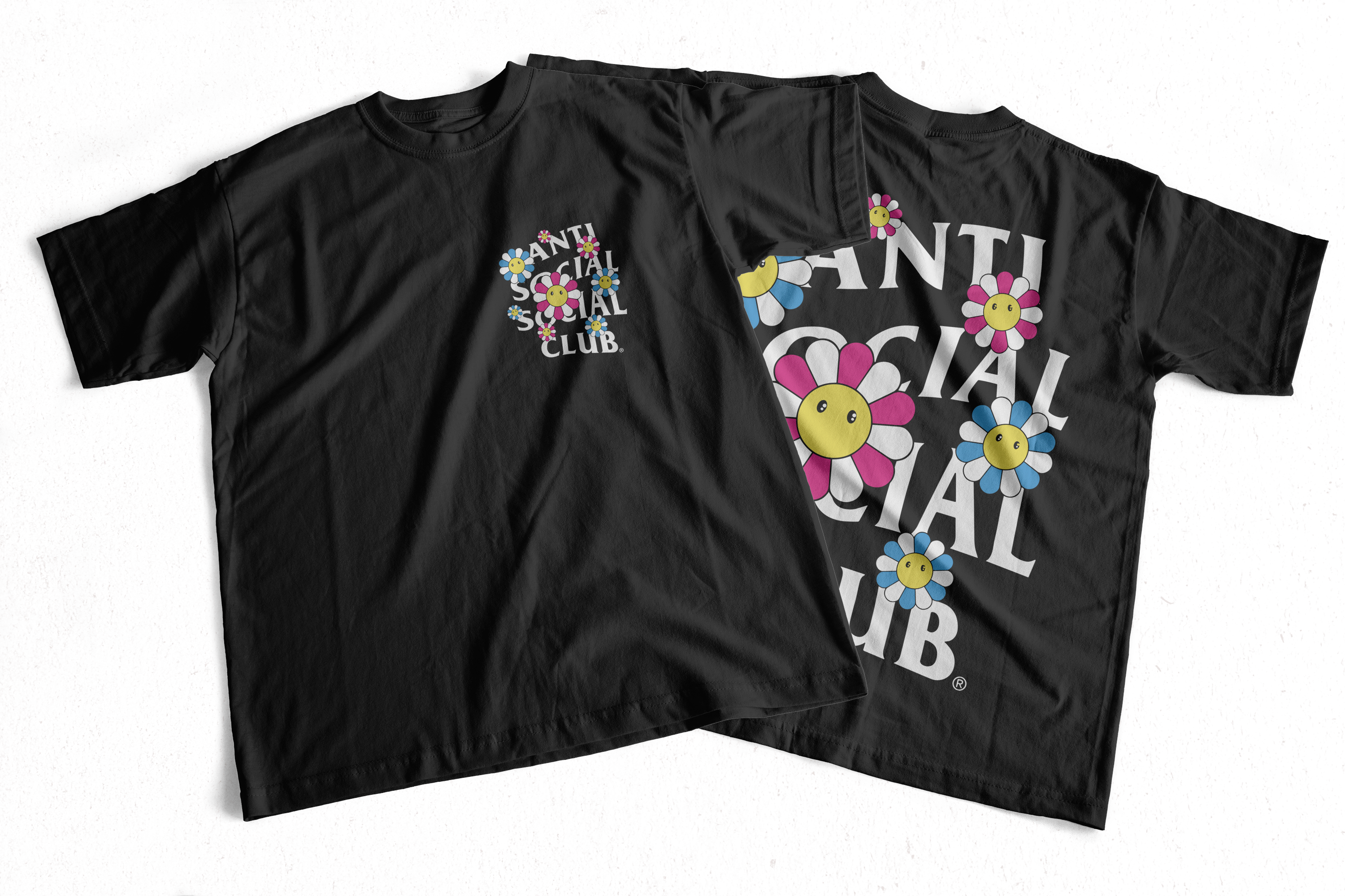 Playera Antisocial Social Club Smiley Flower
